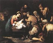 MURILLO, Bartolome Esteban Adoration of the Shepherds zg china oil painting reproduction